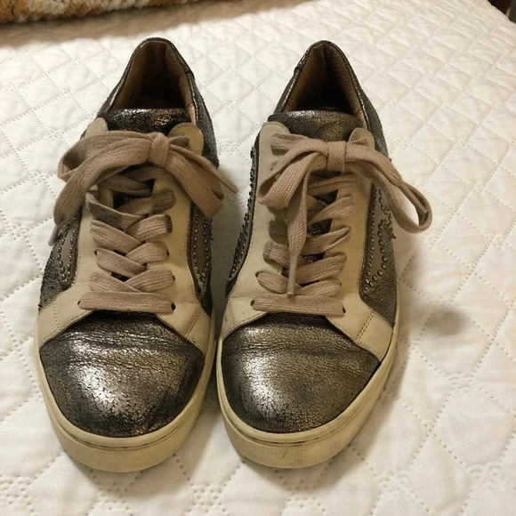 Frye Ivy Logo Patch Studded Sneakers - Picture 2 of 9